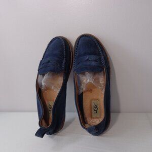 Ugg‎ Women's Blue Suede Loafers Leather S/N 1019131 Size 7.5M